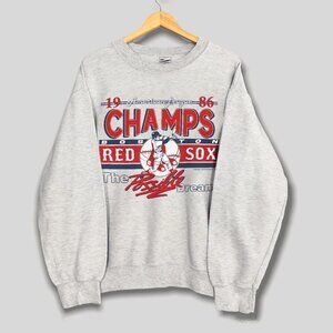 1986 Vintage Boston Red Sox American League Champions Baseball Shirt Tee